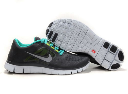 Nike Free Run 5.0 Womens Size Us9 9.5 10 Coal Black Green Closeout
